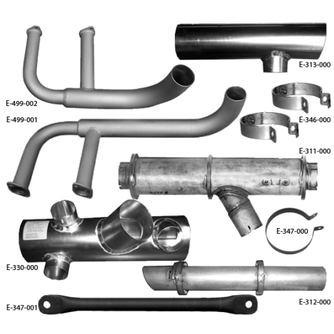 J-3 Style Exhaust System, O-200