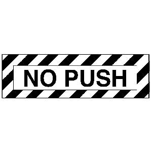 Airframe Placards, No Push