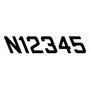 12" Slanted "N" Stencil for Fabric Aircraft, LH