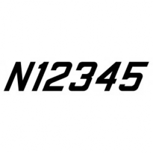 12" Slanted "N" Stencil for Metal Aircraft, RH