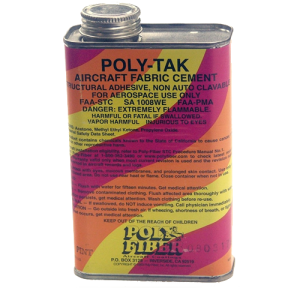 Poly-Tak Fabric Cement, quart, FAA Approved